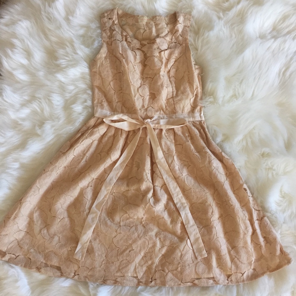 Anthropologie Pins And Needles 0 Cream Lace Dress
